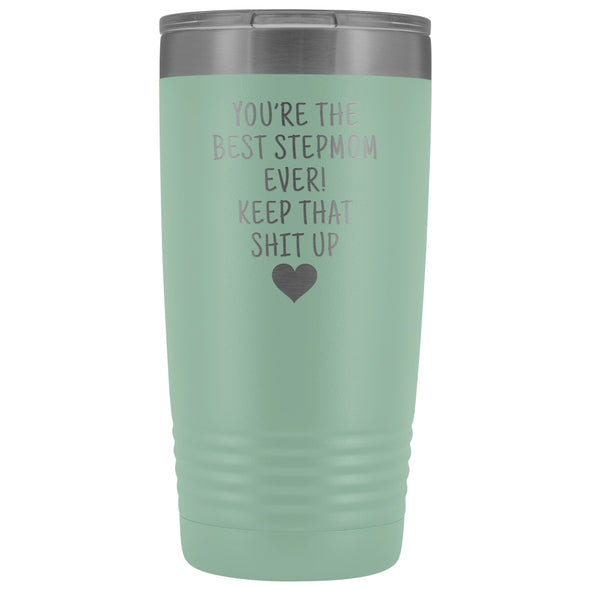 Best Gift for Step Mom: Best Stepmom Ever! Insulated Tumbler | Step Mom Travel Mug $29.99 | Teal Tumblers