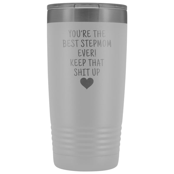 Best Gift for Step Mom: Best Stepmom Ever! Insulated Tumbler | Step Mom Travel Mug $29.99 | White Tumblers