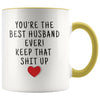 Best Gifts for Husband: Best Husband Ever! Mug | Funny Husband Gifts $19.99 | Yellow Drinkware