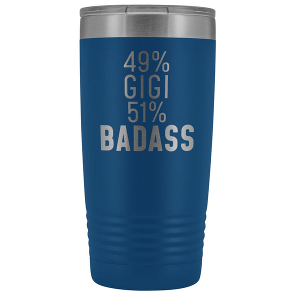 Best Gigi Gift: 49% Gigi 51% Badass Insulated Tumbler 20oz $29.99 | Blue Tumblers