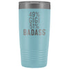 Best Gigi Gift: 49% Gigi 51% Badass Insulated Tumbler 20oz $29.99 | Light Blue Tumblers