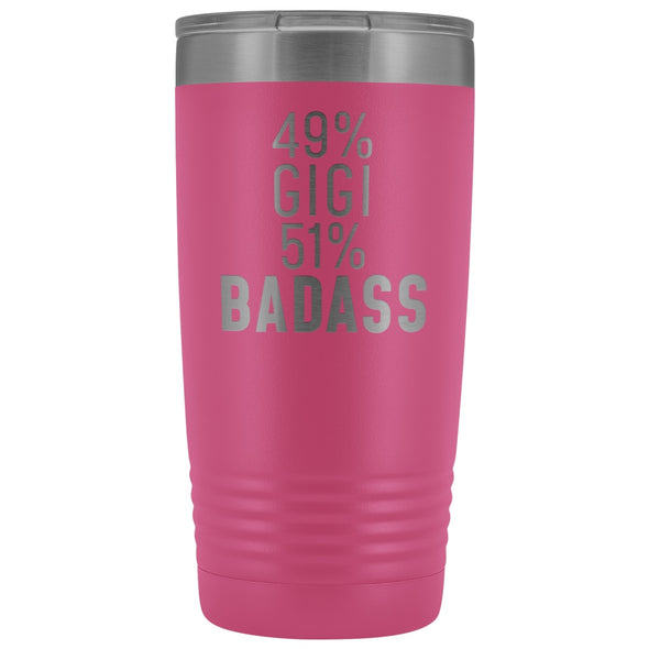 Best Gigi Gift: 49% Gigi 51% Badass Insulated Tumbler 20oz $29.99 | Pink Tumblers