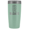 Best Gigi Gift: 49% Gigi 51% Badass Insulated Tumbler 20oz $29.99 | Teal Tumblers