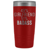 Best Girlfriend Gift: 49% Girlfriend 51% Badass Insulated Tumbler 20oz $29.99 | Red Tumblers