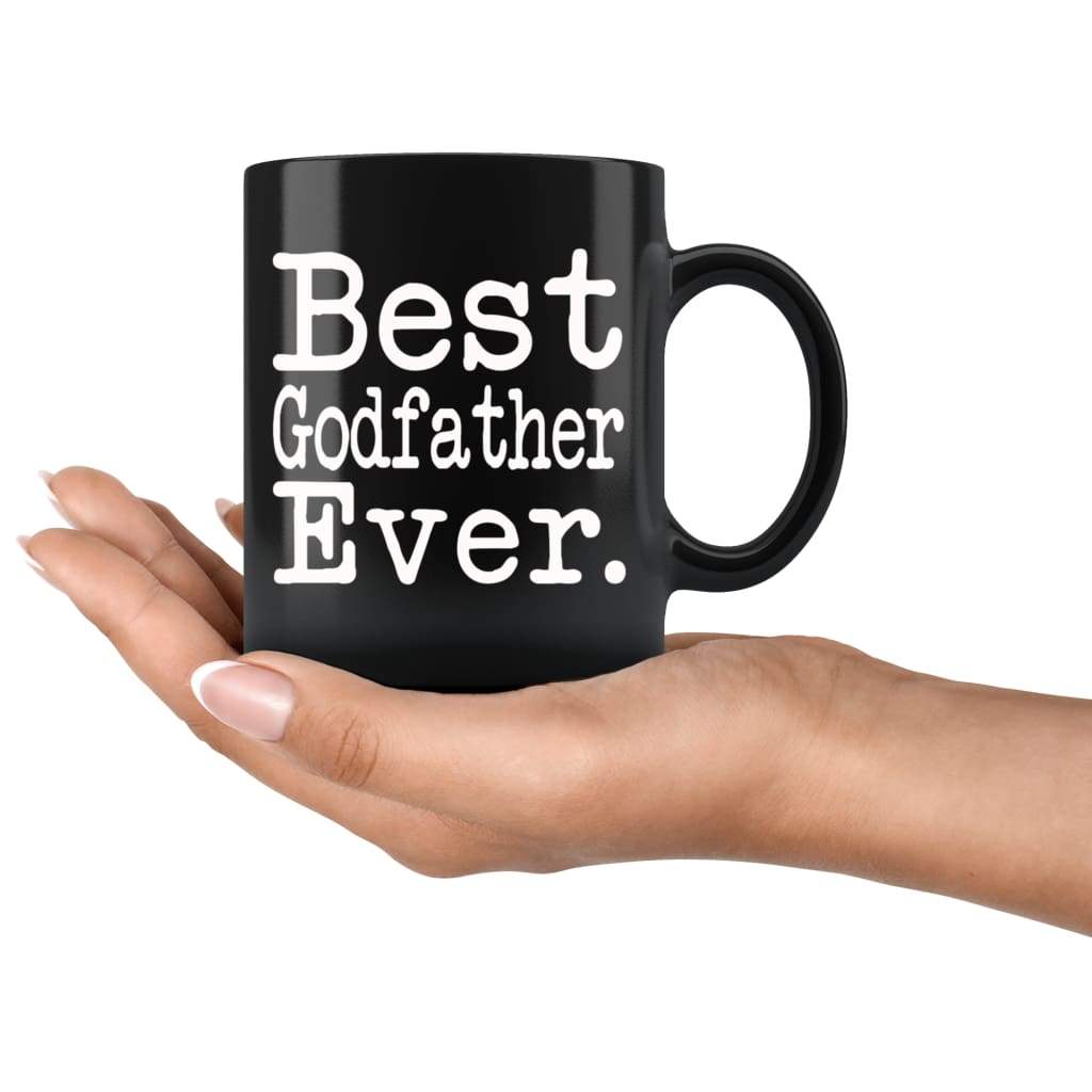 Best Godfather Ever Gift Unique Godfather Mug Father's Day Gift for Godfather Best Birthday Gift Christmas Godfather Coffee Mug Tea Cup Black — photo 4