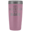 Best Godfather Gift: 49% Godfather 51% Badass Insulated Tumbler 20oz $29.99 | Light Purple Tumblers
