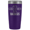 Best Godfather Gift: 49% Godfather 51% Badass Insulated Tumbler 20oz $29.99 | Purple Tumblers