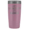 Best Godmother Gift: 49% Godmother 51% Badass Insulated Tumbler 20oz $29.99 | Light Purple Tumblers