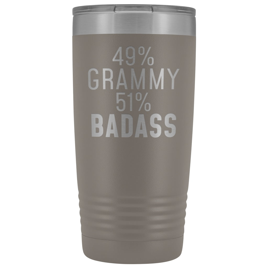 Best Grammy Gift: 49% Grammy 51% Badass Insulated Tumbler 20oz $29.99 | Pewter Tumblers