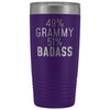 Best Grammy Gift: 49% Grammy 51% Badass Insulated Tumbler 20oz $29.99 | Purple Tumblers