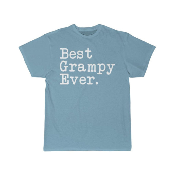Best Grampy Ever T-Shirt Fathers Day Gift for Grampy Tee Birthday Gift Grampy Christmas Gift New Grampy Gift Unisex Shirt $19.99 | Sky Blue