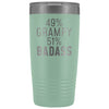 Best Grampy Gift: 49% Grampy 51% Badass Insulated Tumbler 20oz $29.99 | Teal Tumblers