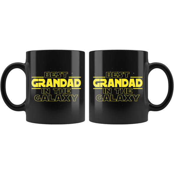 Best Grandad In The Galaxy Coffee Mug Black 11oz Gifts for Grandad $19.99 | Drinkware