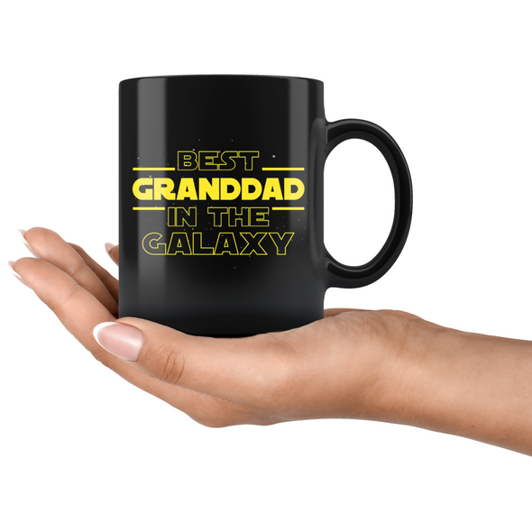 Best Granddad In The Galaxy Coffee Mug Black 11oz Gifts for Granddad $19.99 | Drinkware