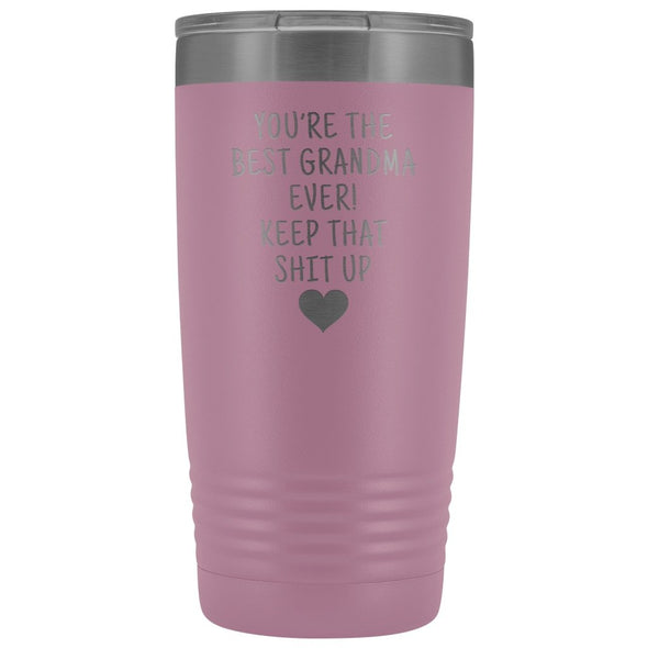 Best Grandma Gift: Travel Mug Best Grandma Ever! Vacuum Tumbler | Gift for Grandma $29.99 | Light Purple Tumblers