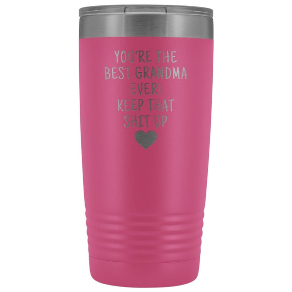 Best Grandma Gift: Travel Mug Best Grandma Ever! Vacuum Tumbler | Gift for Grandma $29.99 | Pink Tumblers