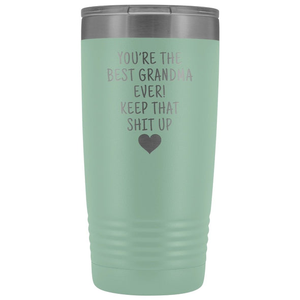 Best Grandma Gift: Travel Mug Best Grandma Ever! Vacuum Tumbler | Gift for Grandma $29.99 | Teal Tumblers