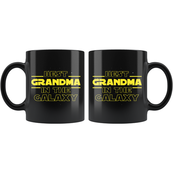 Best Grandma In The Galaxy Coffee Mug Black 11oz Gifts for Grandma $19.99 | Drinkware