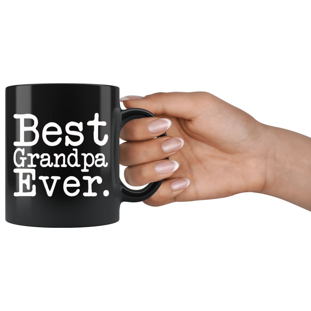 CustomGiftsNow Only The Best Grandpas Get Promoted to Great Grandpa Ceramic Coffee Mug, Black