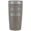 Best Grandpa Gift: 49% Grandpa 51% Badass Insulated Tumbler 20oz $29.99 | Pewter Tumblers