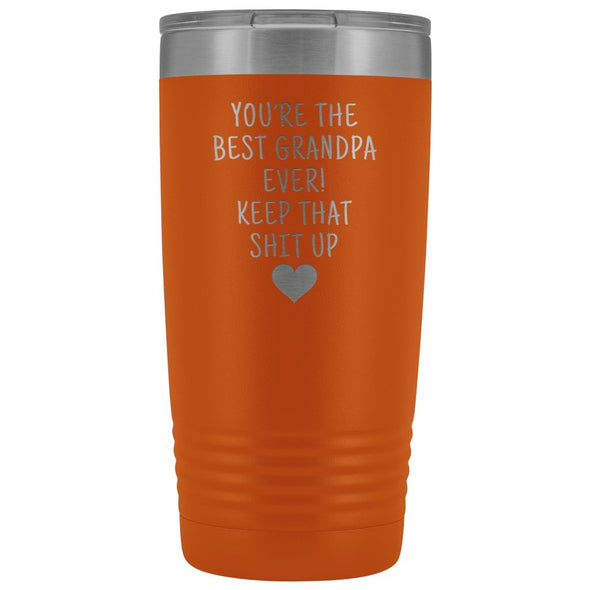Best Grandpa Gift: Travel Mug Best Grandpa Ever! Vacuum Tumbler | Gift for Grandpa $29.99 | Orange Tumblers
