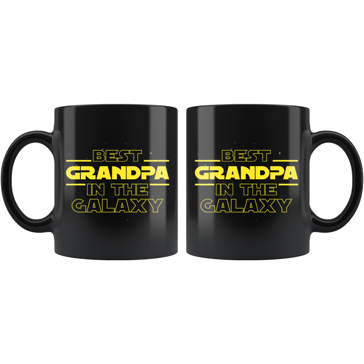 Best Grandpa In The Galaxy Coffee Mug Black 11oz Gifts for Grandpa — photo 2