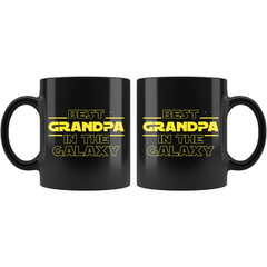 Load image into Gallery viewer, Best Grandpa In The Galaxy Coffee Mug Black 11oz Gifts for Grandpa