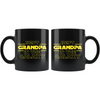 Best Grandpa In The Galaxy Coffee Mug Black 11oz Gifts for Grandpa $19.99 | Drinkware
