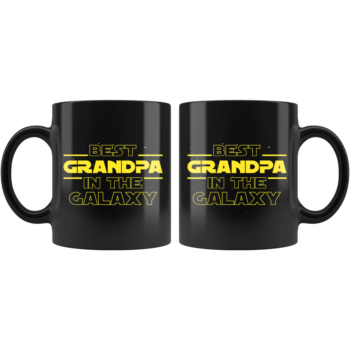 Best Grandpa In The Galaxy Coffee Mug Black Gifts for Grandpa $19.99 | Drinkware