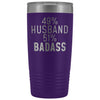 Best Husband Gift: 49% Husband 51% Badass Insulated Tumbler 20oz $29.99 | Purple Tumblers