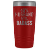 Best Husband Gift: 49% Husband 51% Badass Insulated Tumbler 20oz $29.99 | Red Tumblers