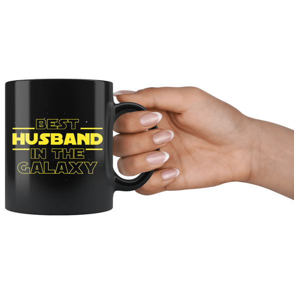 Best Husband In The Galaxy Coffee Mug Black 11oz Gifts for Husband $19.99 | Drinkware