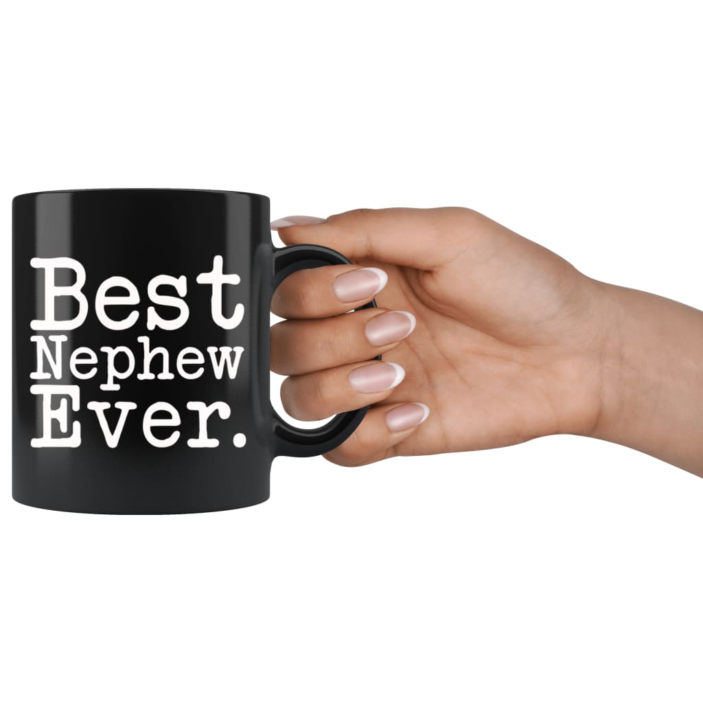 Best Nephew Ever Gift Unique Nephew Mug High School Graduation Gift for Nephew Birthday Christmas Nephew Coffee Mug Tea Cup Black $19.99 |