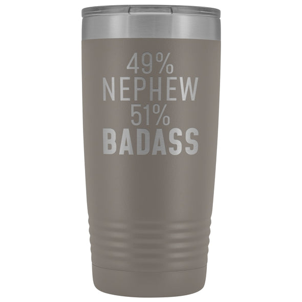 Best Nephew Gift: 49% Nephew 51% Badass Insulated Tumbler 20oz $29.99 | Pewter Tumblers