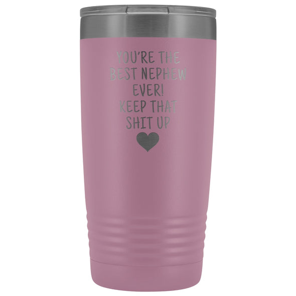 Best Nephew Gift: Travel Mug Best Nephew Ever! Vacuum Tumbler | Gift for Nephew $29.99 | Light Purple Tumblers