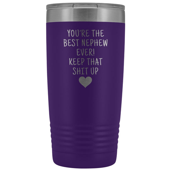 Best Nephew Gift: Travel Mug Best Nephew Ever! Vacuum Tumbler | Gift for Nephew $29.99 | Purple Tumblers