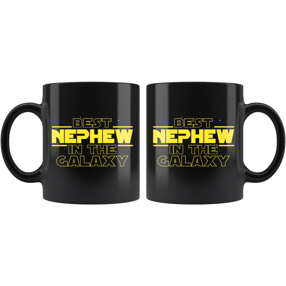 Best Nephew In The Galaxy Coffee Mug Black 11oz Gifts for Nephew $19.99 | Drinkware
