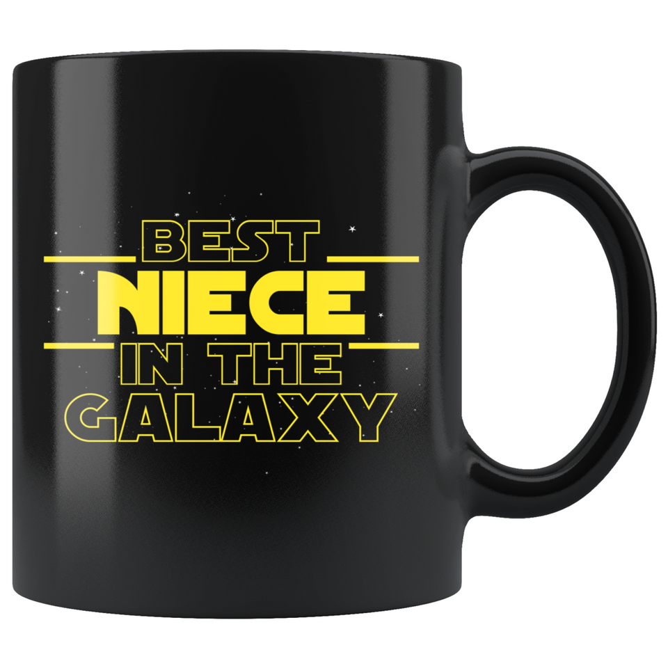 Best Niece In The Galaxy Coffee Mug Black 11oz Gifts for Niece