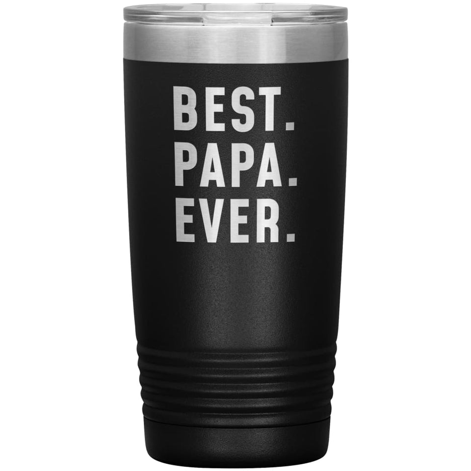 Best Papa Ever Coffee Travel Mug 20oz Stainless Steel Vacuum Insulated Travel Mug with Lid Birthday Gift for Papa Coffee Cup