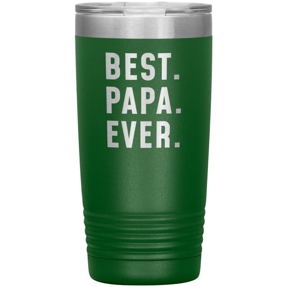 Best Papa Ever Coffee Travel Mug 20oz Stainless Steel Vacuum Insulated Travel Mug with Lid Birthday Gift for Papa Coffee Cup $24.99 | Green 