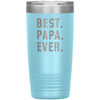 Best Papa Ever Coffee Travel Mug 20oz Stainless Steel Vacuum Insulated Travel Mug with Lid Birthday Gift for Papa Coffee Cup $24.99 | Light 