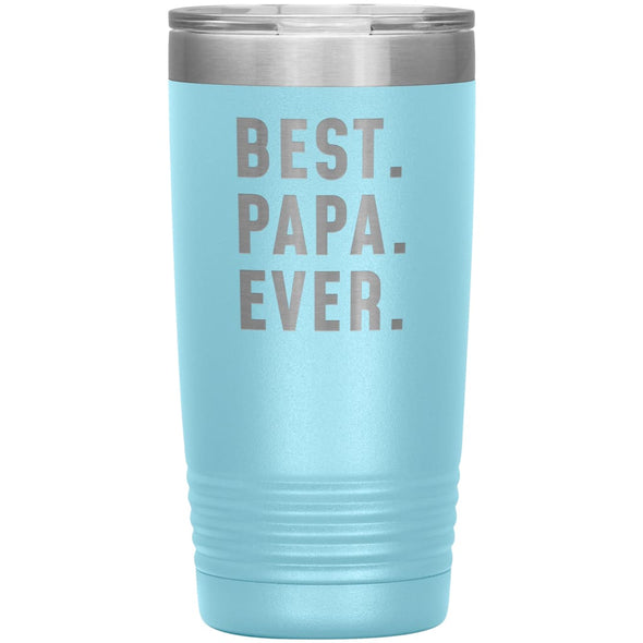 Best Papa Ever Coffee Travel Mug 20oz Stainless Steel Vacuum Insulated Travel Mug with Lid Birthday Gift for Papa Coffee Cup $24.99 | Light 