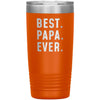 Best Papa Ever Coffee Travel Mug 20oz Stainless Steel Vacuum Insulated Travel Mug with Lid Birthday Gift for Papa Coffee Cup $24.99 | Orange