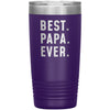 Best Papa Ever Coffee Travel Mug 20oz Stainless Steel Vacuum Insulated Travel Mug with Lid Birthday Gift for Papa Coffee Cup $24.99 | Purple