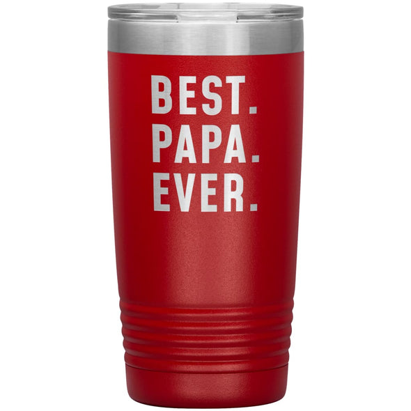 Best Papa Ever Coffee Travel Mug 20oz Stainless Steel Vacuum Insulated Travel Mug with Lid Birthday Gift for Papa Coffee Cup $24.99 | Red 