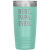 Best Papa Ever Coffee Travel Mug 20oz Stainless Steel Vacuum Insulated Travel Mug with Lid Birthday Gift for Papa Coffee Cup $24.99 | Teal 
