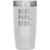 Best Papa Ever Coffee Travel Mug 20oz Stainless Steel Vacuum Insulated Travel Mug with Lid Birthday Gift for Papa Coffee Cup $24.99 | White 