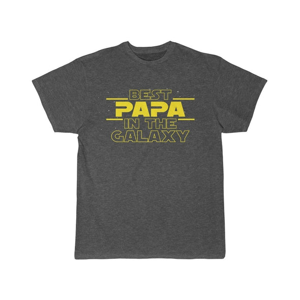 Best Papa In The Galaxy T-Shirt $14.99 | Charcoal Heather / S T-Shirt