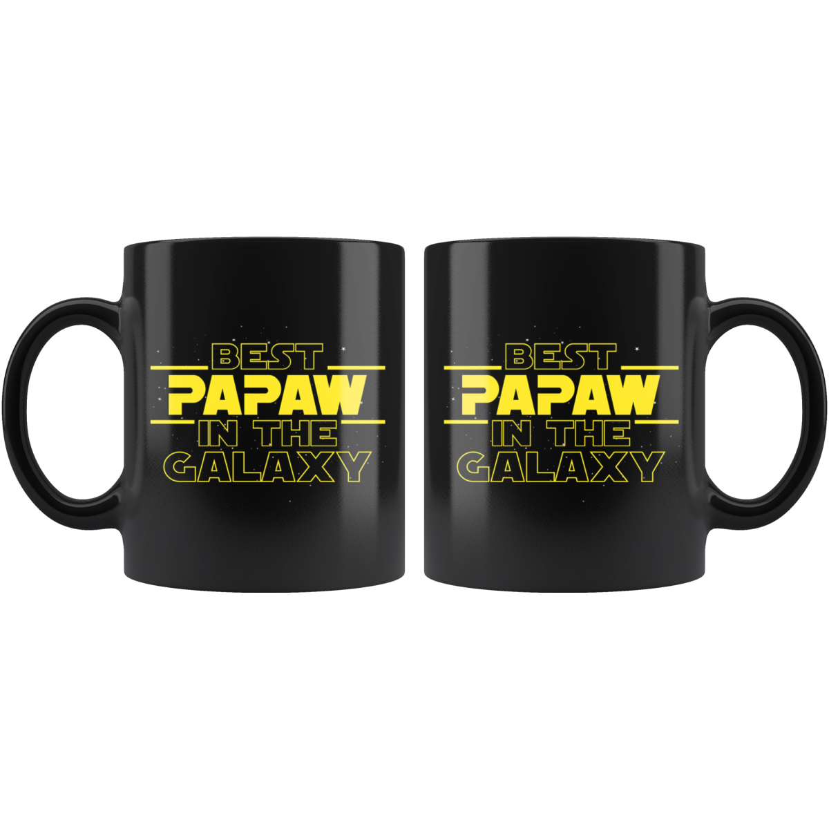 Best Papaw In The Galaxy Coffee Mug Black 11oz Gifts for Papaw $19.99 | Drinkware