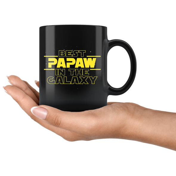 Best Papaw In The Galaxy Coffee Mug Black 11oz Gifts for Papaw $19.99 | Drinkware